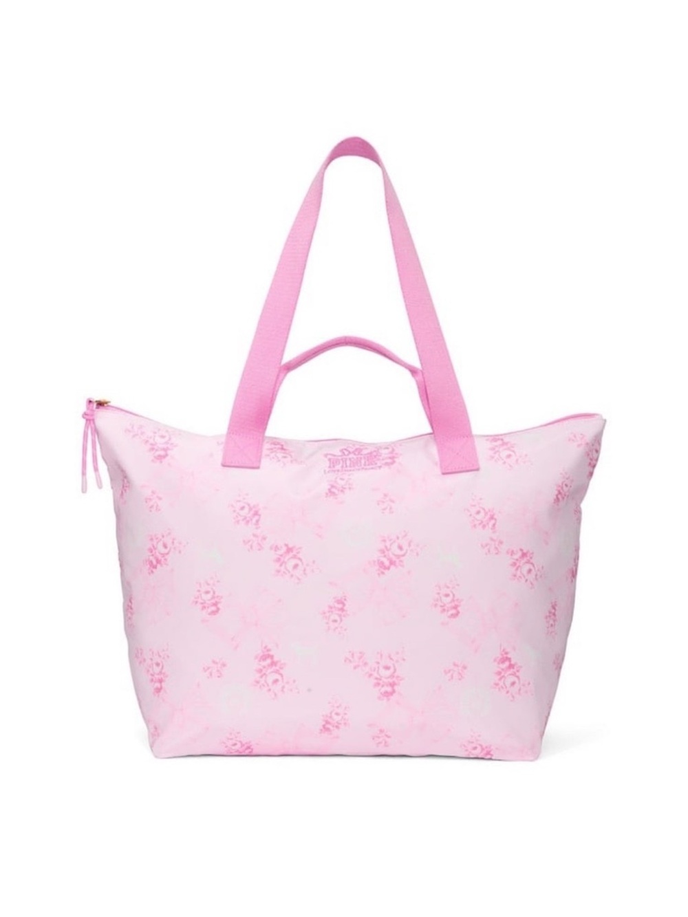 love Shack Fancy + Pink Floral Weekend Tote Bag with Wide Handles NWT
